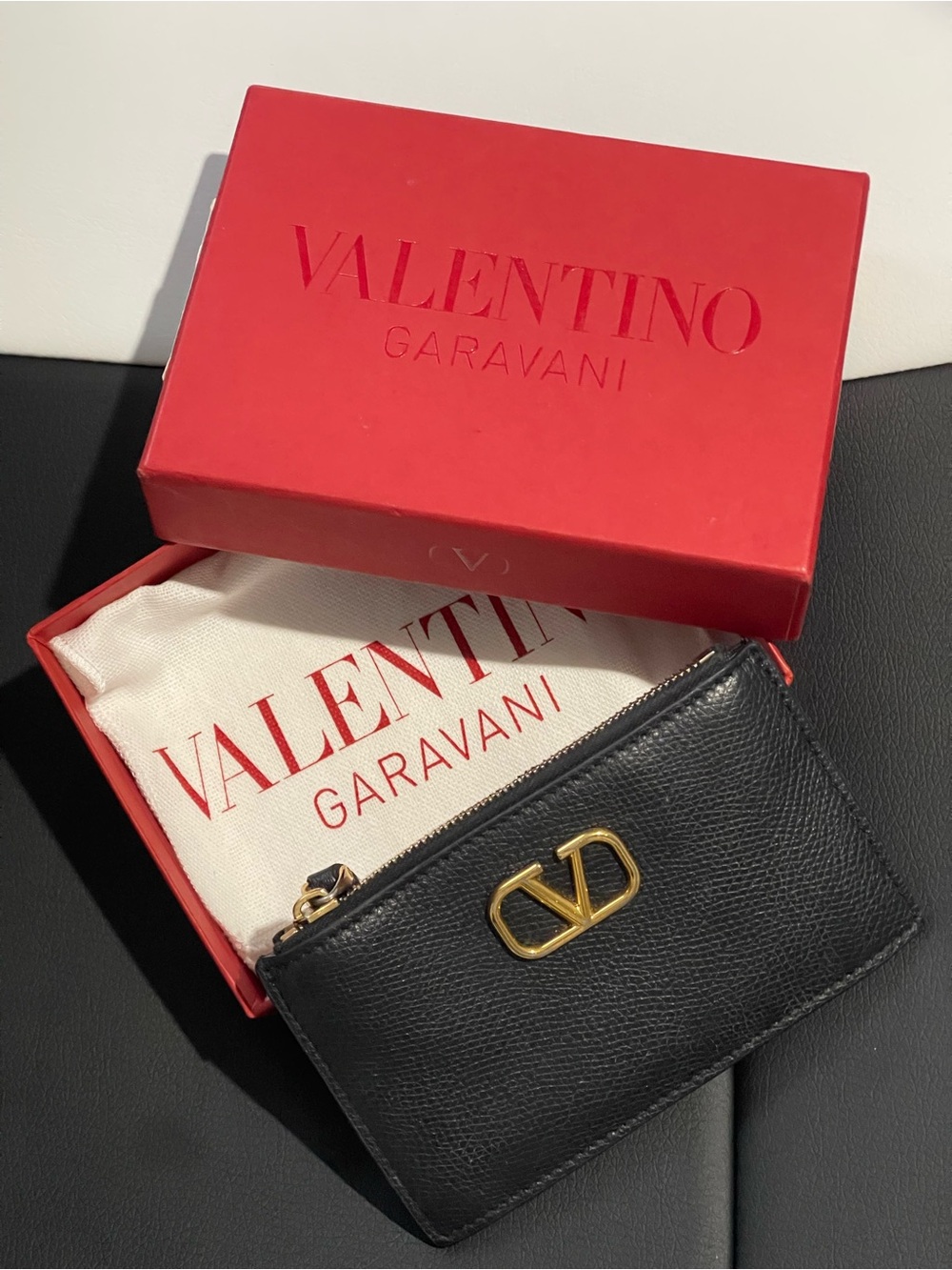 ALENTINO GARAVANI VLogo Signature Card black leather